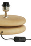Lamp base 25x9 cm EBOLI wood matt natural