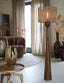Floor lamp 18x125 cm FESTINA wood russet