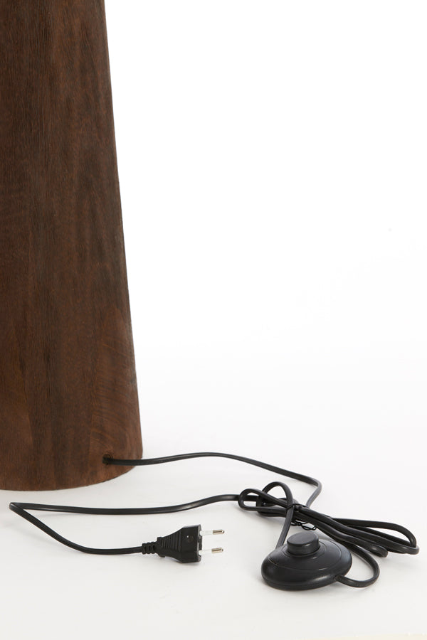 Floor lamp 18x125 cm FESTINA wood matt dark brown