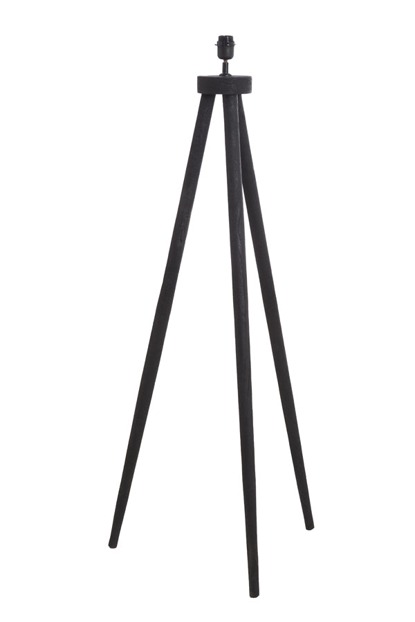 Floor lamp tripod 52x52x122 cm ILIAS wood matt black