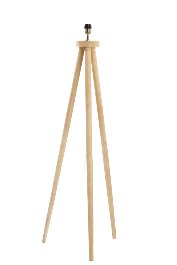 Floor lamp tripod 52x52x122 cm ILIAS wood matt natural