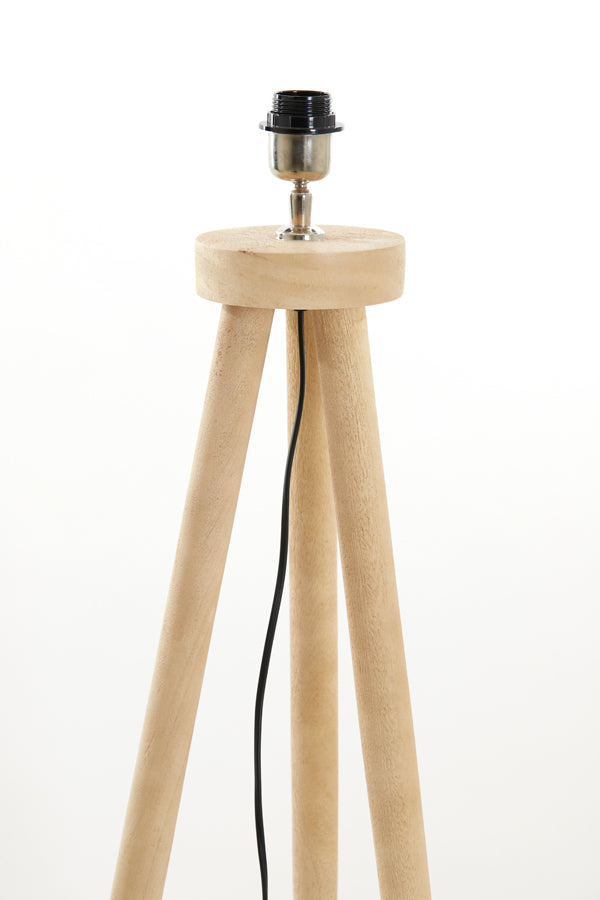 Floor lamp tripod 52x52x122 cm ILIAS wood matt natural