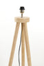 Floor lamp tripod 52x52x122 cm ILIAS wood matt natural