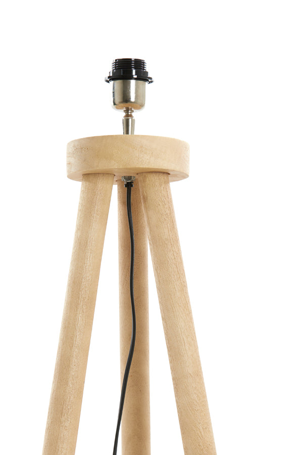 Floor lamp tripod 52x52x122 cm ILIAS wood matt natural