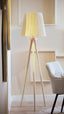 Floor lamp tripod 52x52x122 cm ILIAS wood matt natural