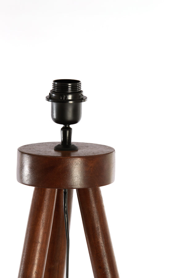 Floor lamp tripod 52x52x122 cm ILIAS wood russet
