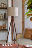 Floor lamp tripod 52x52x122 cm ILIAS wood russet