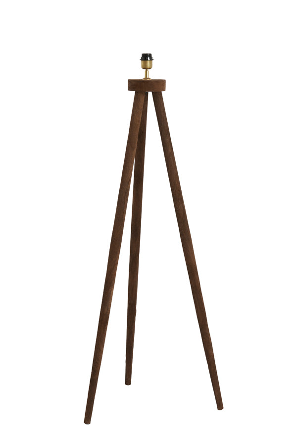 Floor lamp tripod 52x52x122 cm ILIAS wood matt dark brown
