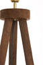 Floor lamp tripod 52x52x122 cm ILIAS wood matt dark brown