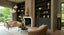 Floor lamp 38x12x125 cm KELAFO wood chocolate brown