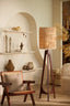 Floor lamp tripod 35x35x118 cm TROINA wood russet
