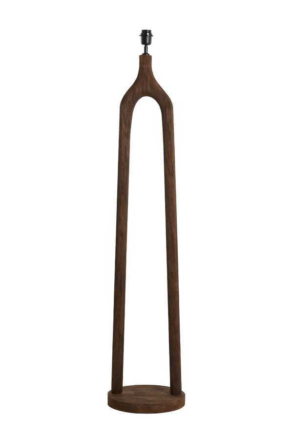 Floor lamp 30x135 cm XITTA wood matt dark brown