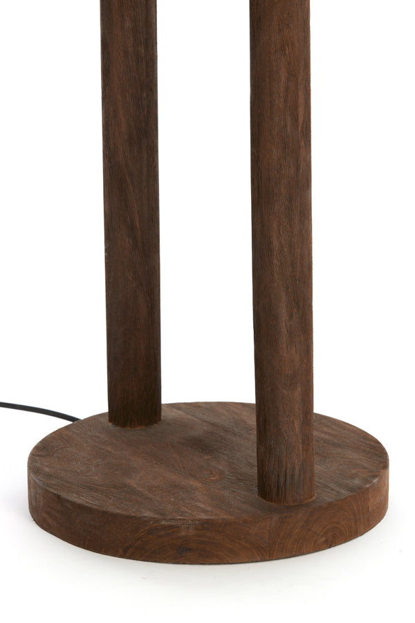 Floor lamp 30x135 cm XITTA wood matt dark brown