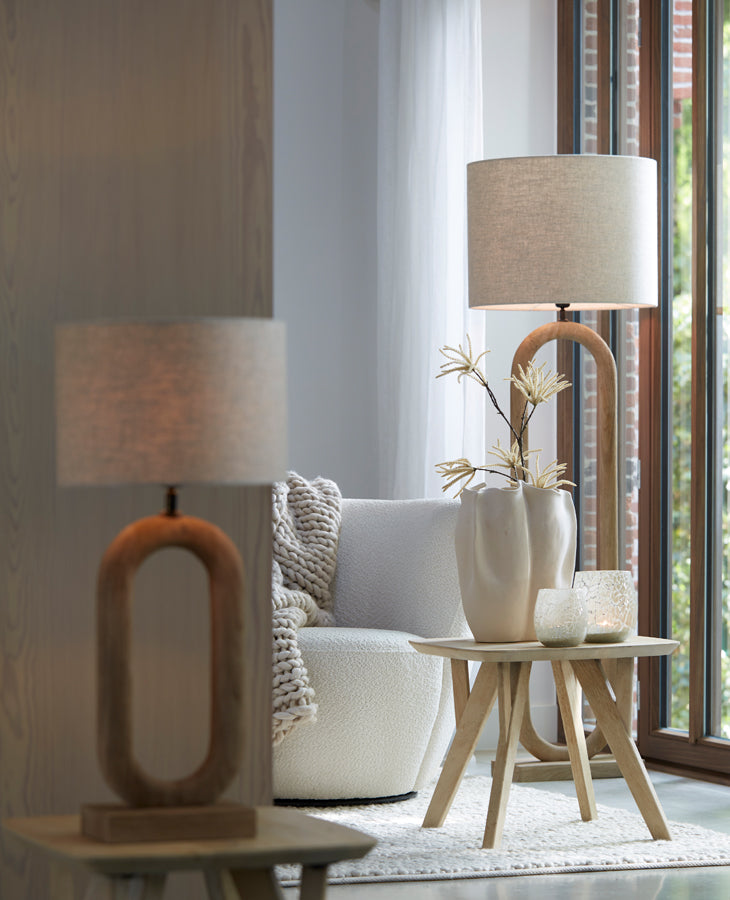 Floor lamp 35x20x119 cm PACECO wood matt natural