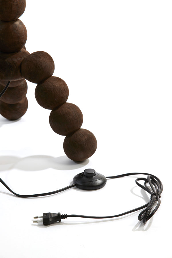 Floor lamp 35x35x130 cm VEGLIO wood matt dark brown
