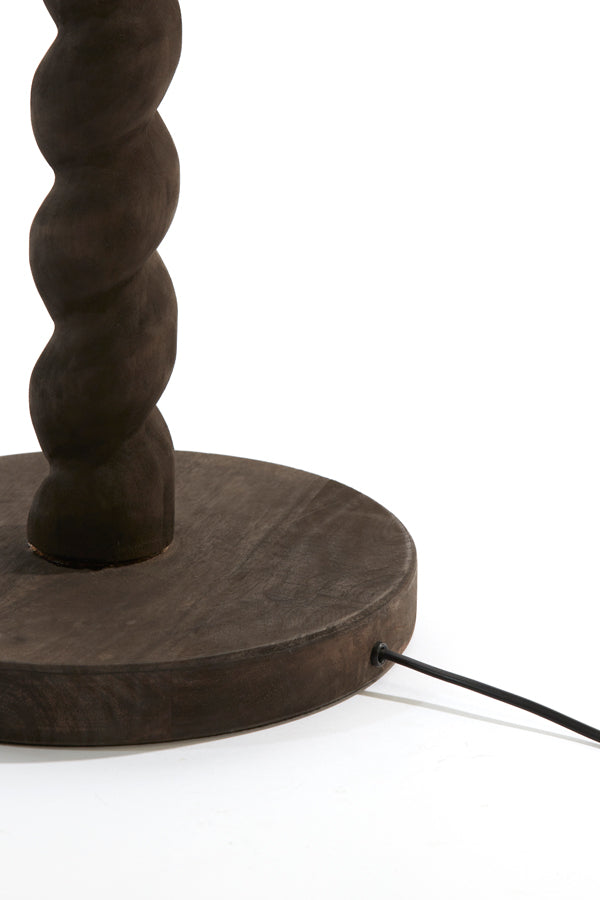 Floor lamp 30x138 cm NANNO wood matt grey-brown