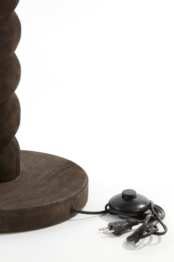 Floor lamp 30x138 cm NANNO wood matt grey-brown