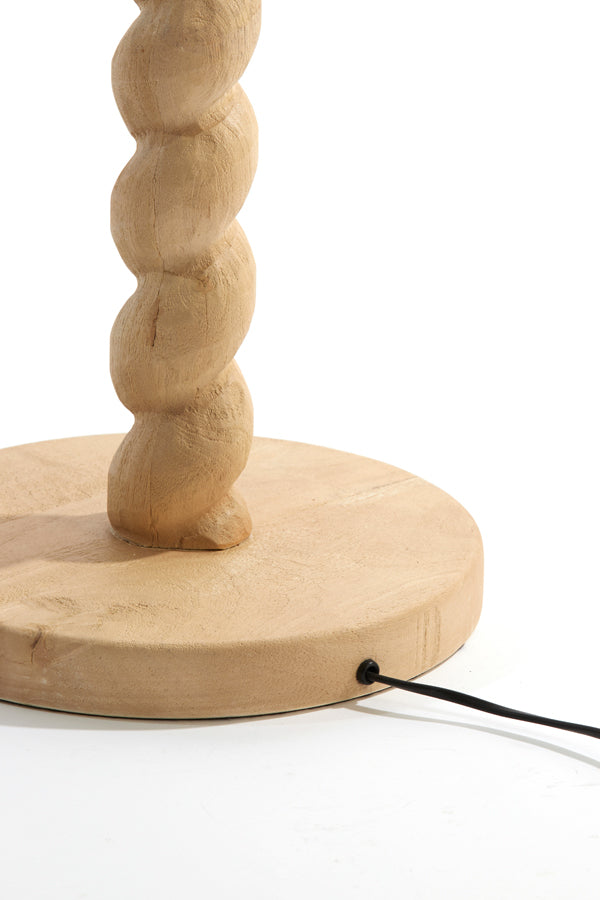 Floor lamp 30x138 cm NANNO wood matt natural