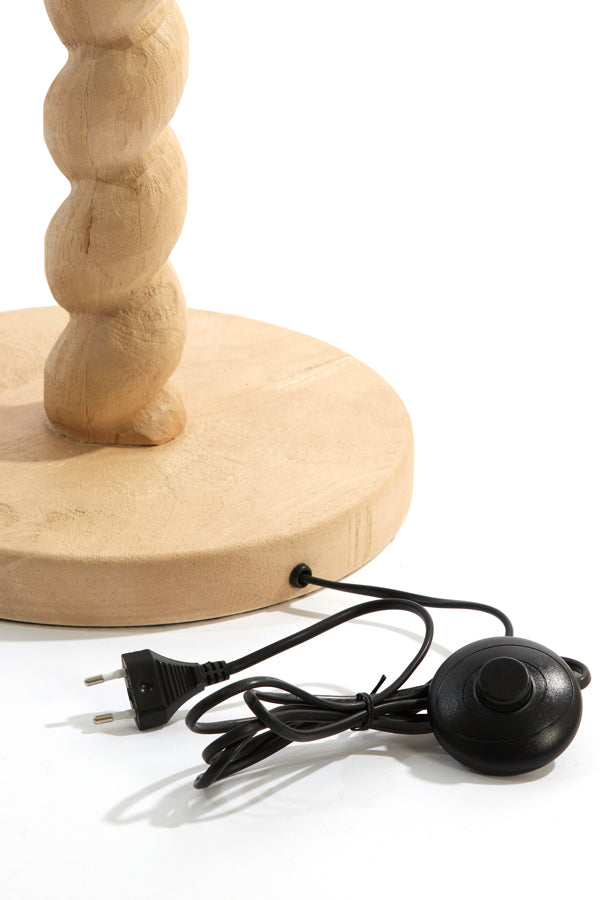 Floor lamp 30x138 cm NANNO wood matt natural