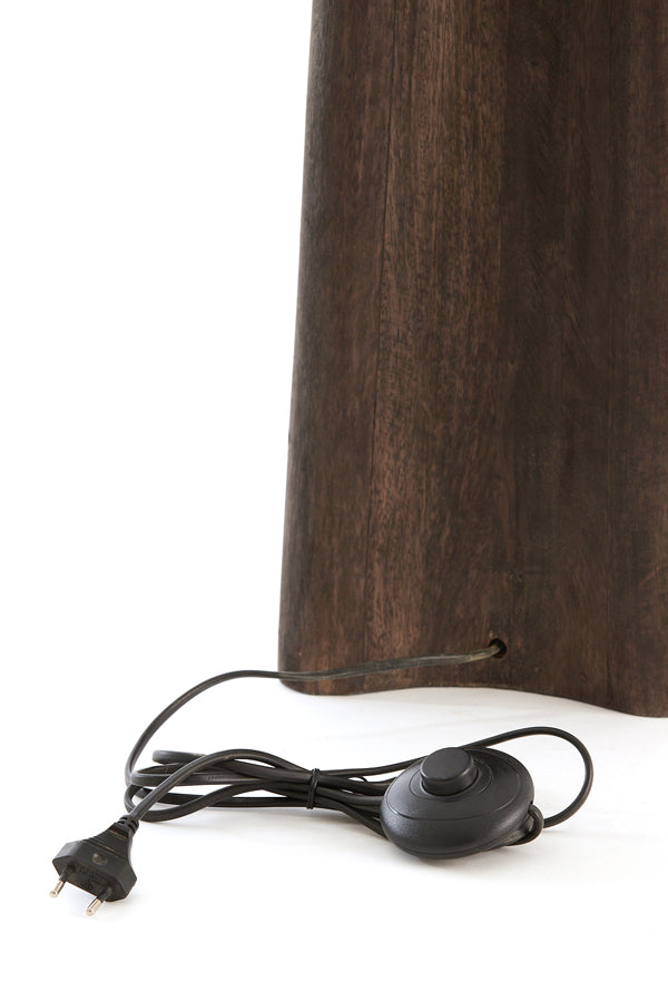 Floor lamp 23x23x125 cm NAVELLI wood matt grey-brown