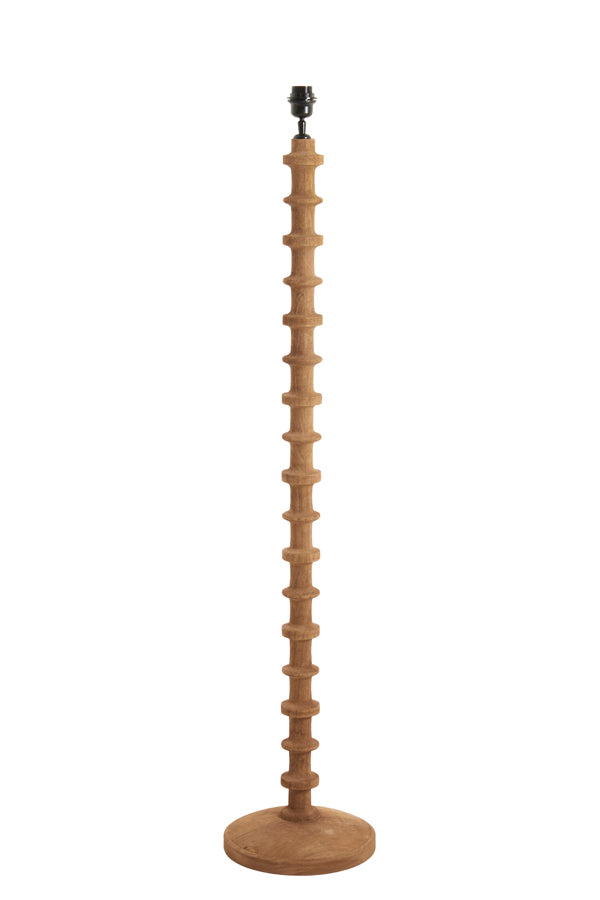 Floor lamp 30x135 cm CECILY wood matt grey-brown
