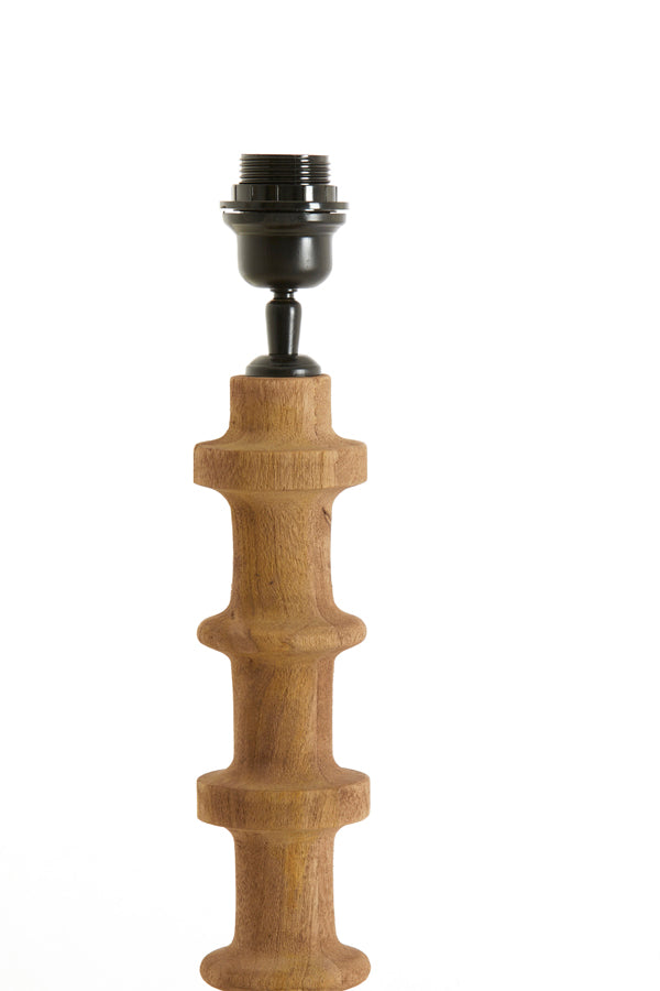 Floor lamp 30x135 cm CECILY wood matt grey-brown