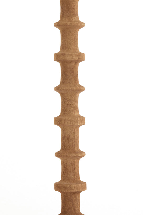 Floor lamp 30x135 cm CECILY wood matt grey-brown