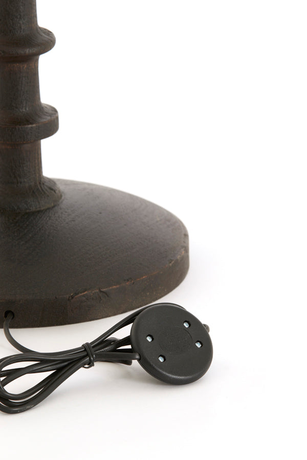 Floor lamp 30x135 cm CECILY wood matt dark russet