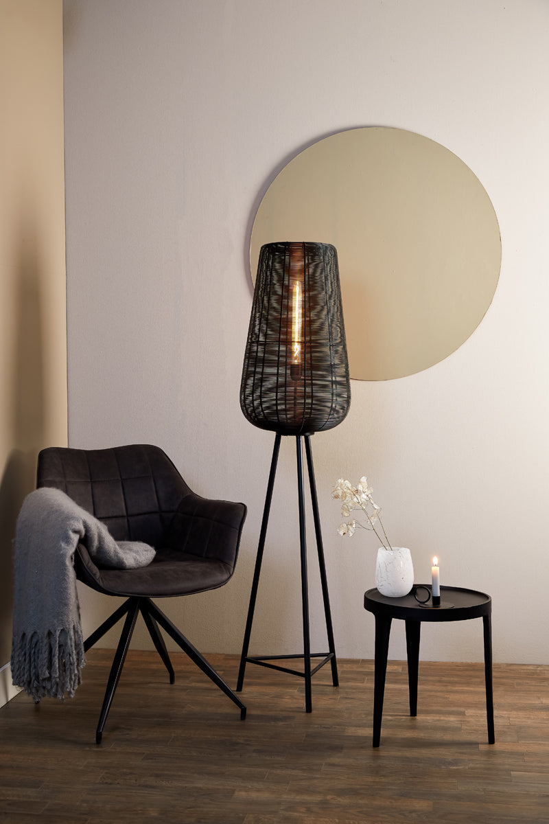 Floor lamp tripod 37x147 cm ADETA matt black