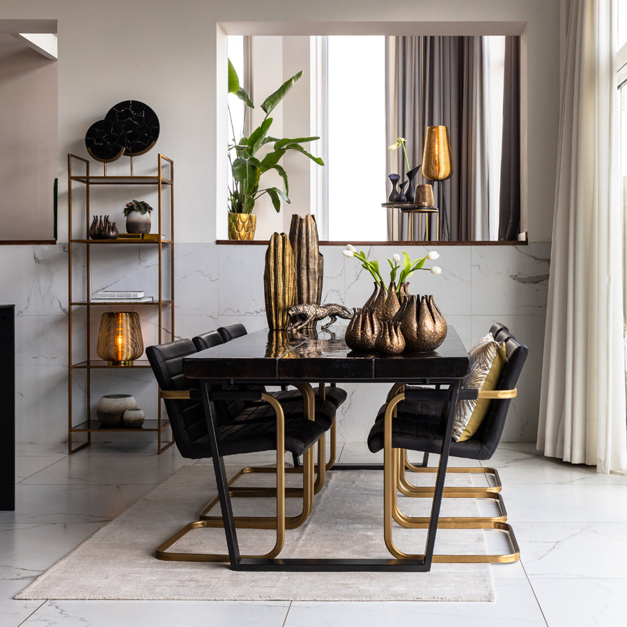 Floor lamp tripod 37x147 cm ADETA gold+matt black