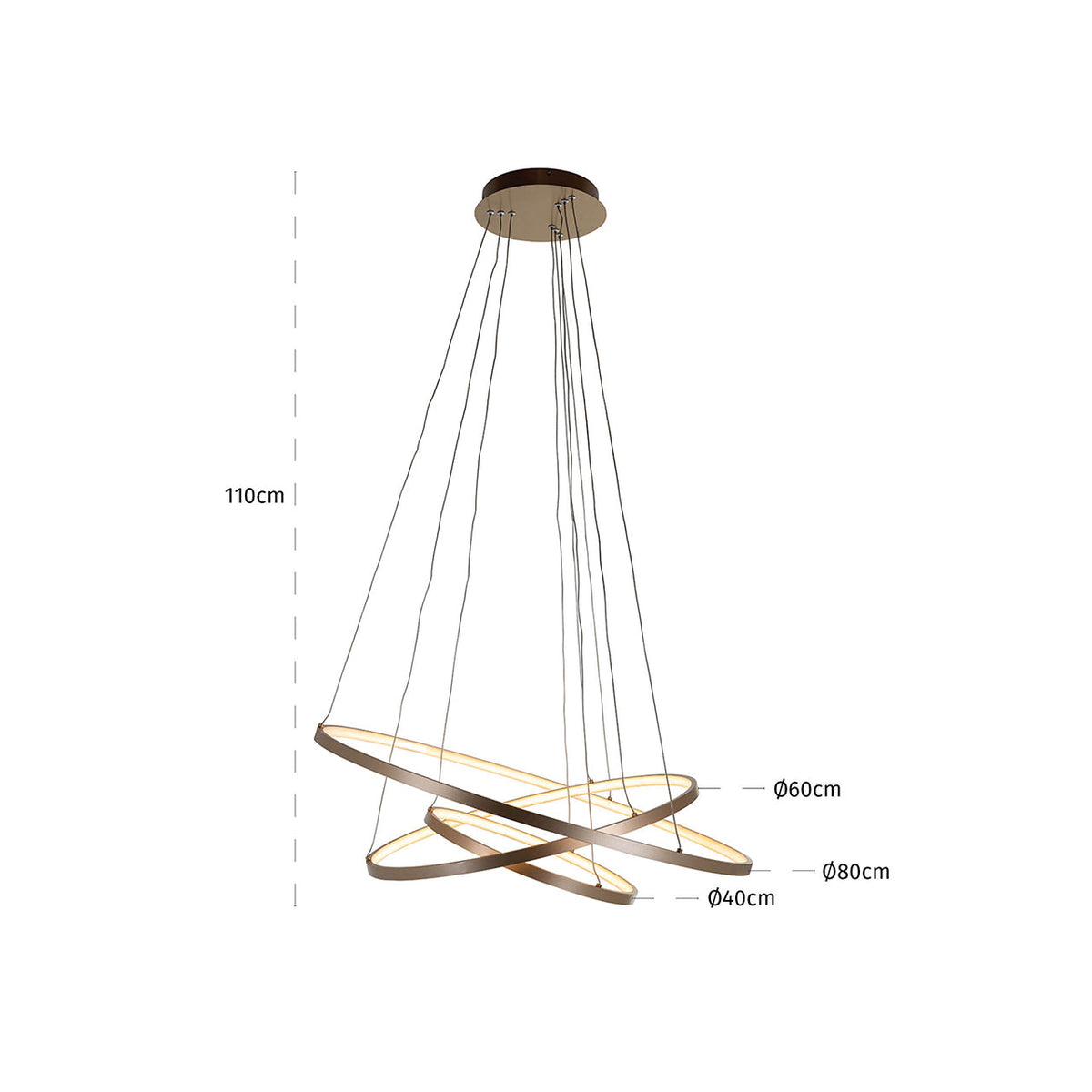 Chandelier Amira gold