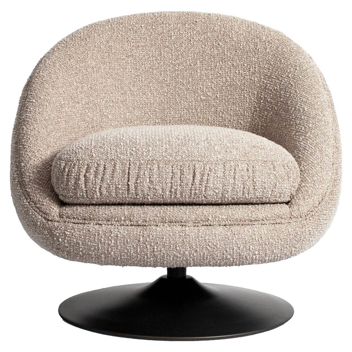 Lounge chair Nodo natural chunky swivel