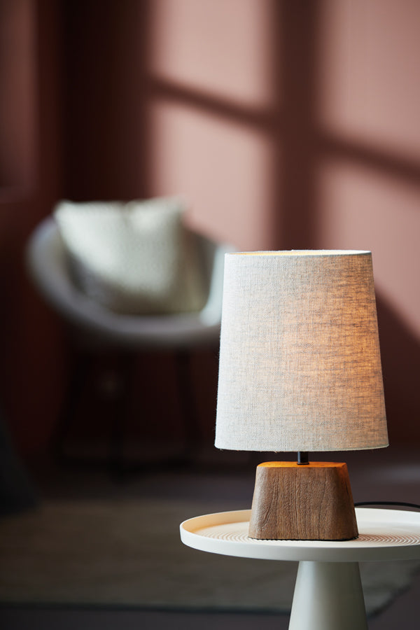 Lamp base 11x9x19 cm KARDAN wood matt brown