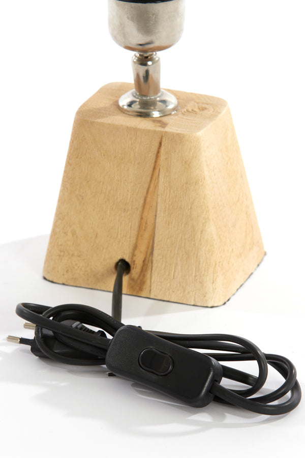 Lamp base 11x9x19 cm KARDAN wood matt natural