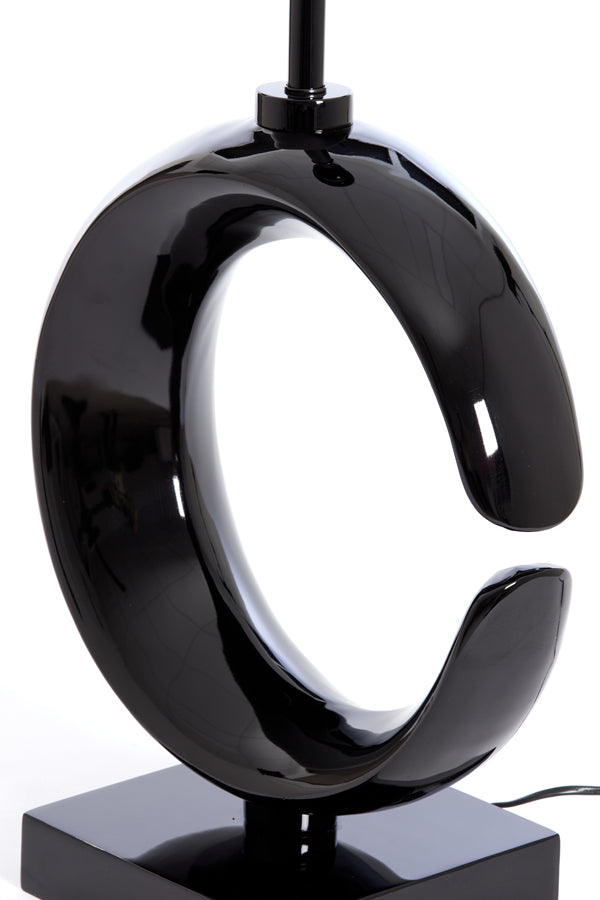 Lamp base 37x20x60 cm MAAN shiny black