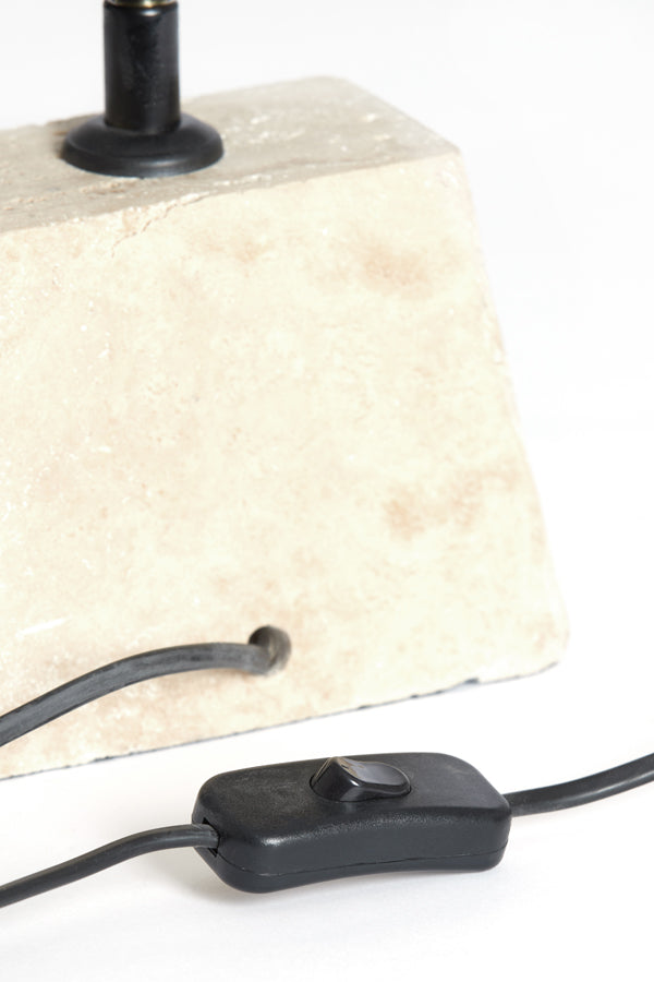 Lamp base 16x10x21 cm KARDAN travertine sand