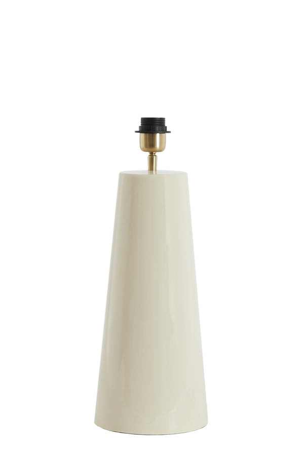 Lamp base 18x43 cm YELOS shiny cream