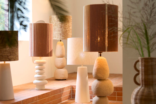 Lamp base 18x43 cm YELOS matt cream