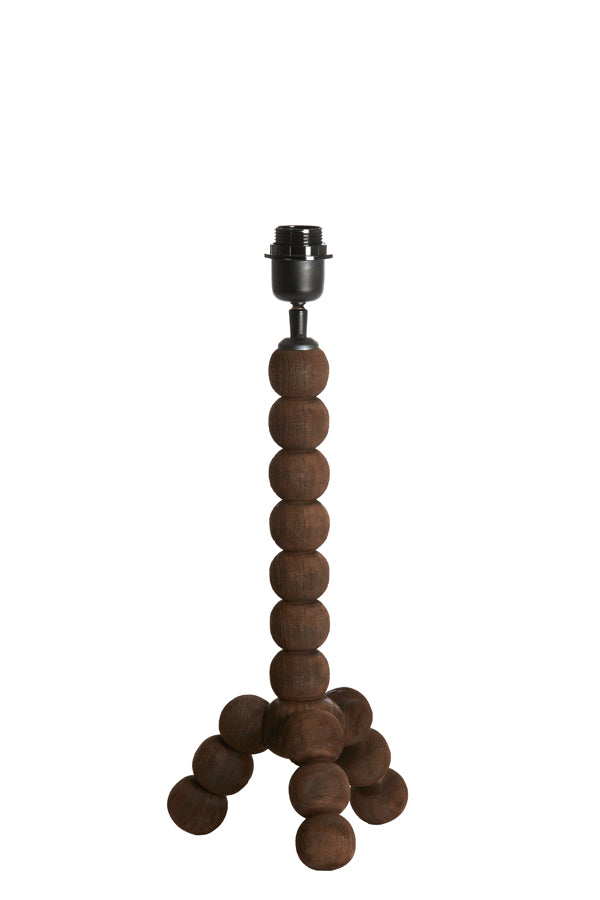 Lamp base 20x20x40 cm VEGLIO wood matt dark brown
