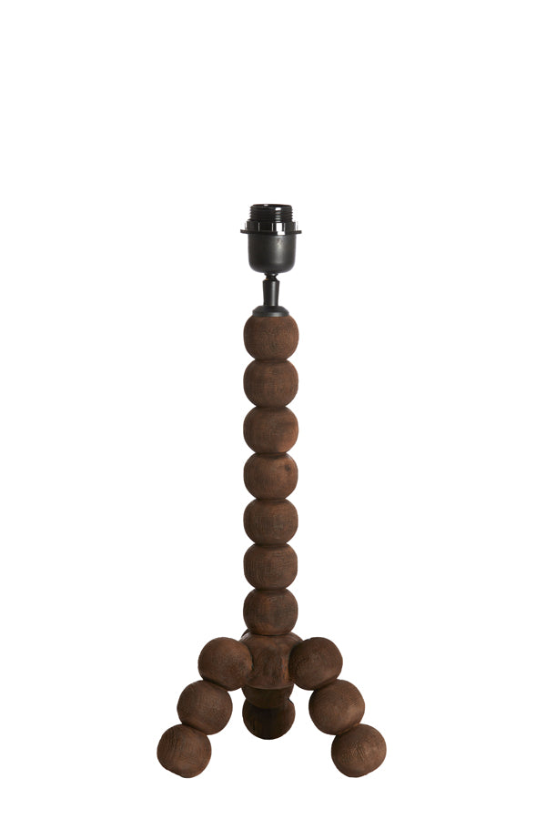 Lamp base 20x20x40 cm VEGLIO wood matt dark brown