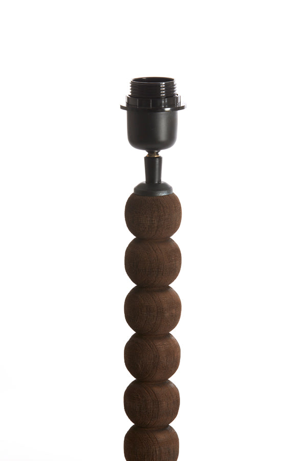 Lamp base 20x20x40 cm VEGLIO wood matt dark brown