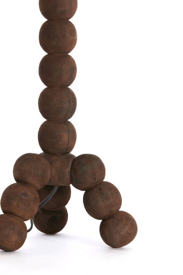 Lamp base 20x20x40 cm VEGLIO wood matt dark brown