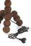 Lamp base 20x20x40 cm VEGLIO wood matt dark brown