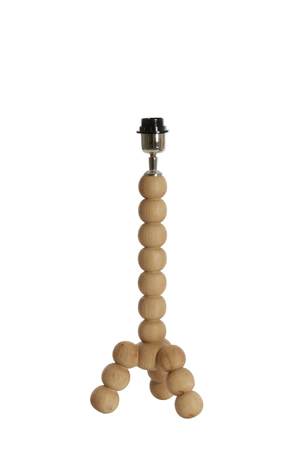 Lamp base 20x20x40 cm VEGLIO wood matt natural