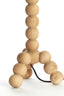 Lamp base 20x20x40 cm VEGLIO wood matt natural