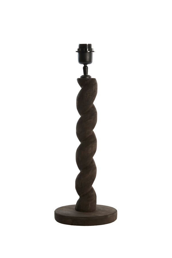 Lamp base 15x45 cm NANNO wood matt grey-brown