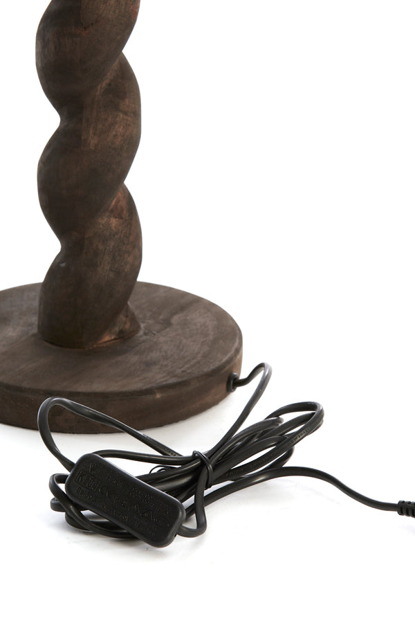 Lamp base 15x45 cm NANNO wood matt grey-brown