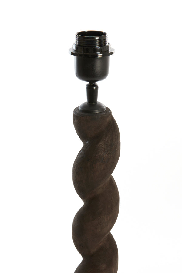 Lamp base 15x45 cm NANNO wood matt grey-brown
