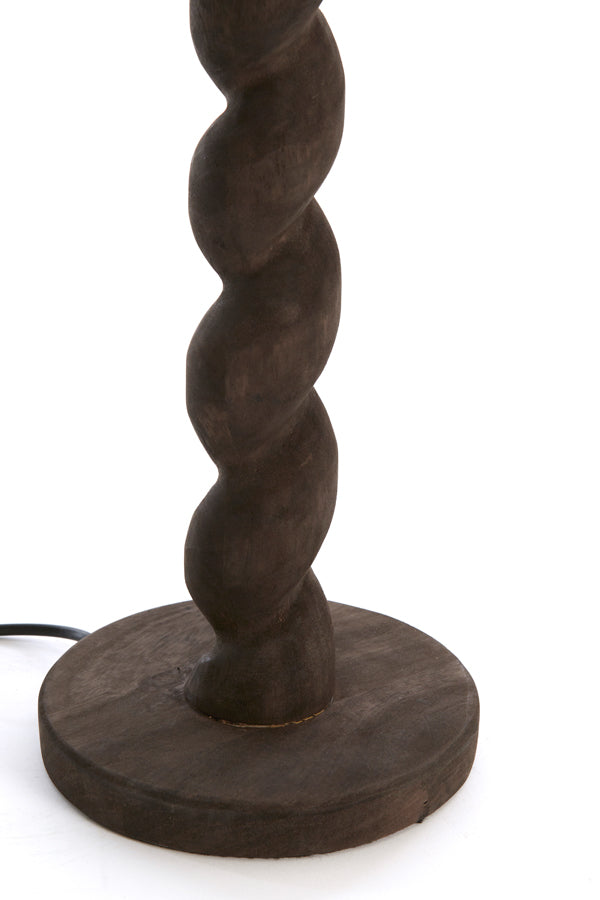 Lamp base 15x45 cm NANNO wood matt grey-brown