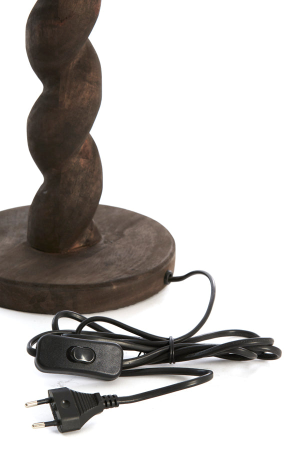 Lamp base 15x45 cm NANNO wood matt grey-brown